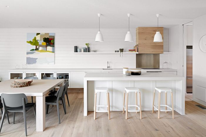 cocina simple y blanca