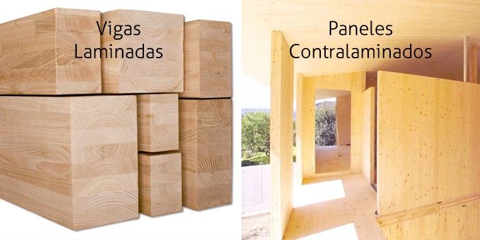 vigas laminadas y paneles contralaminados